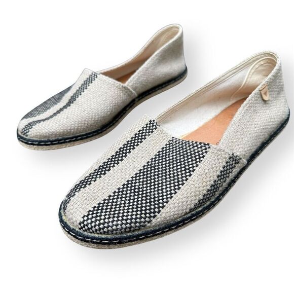 Eric Michael Women's Beige Canvas Slip-On Espadrille Flats EU 40 US 9.5 - 10 - Picture 3 of 14